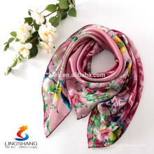 Women's fashion silk fashion scarves square bandana wholesale,muslim hijab scarf